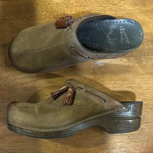 Dansko Brown Leather Slip-On Loafers with Tassels